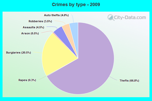 Crimes by type - 2009