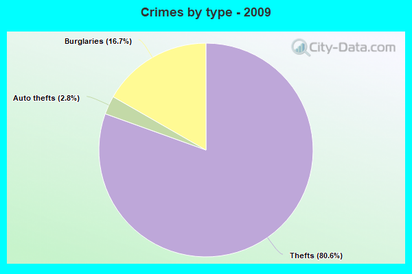 Crimes by type - 2009