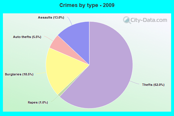 Crimes by type - 2009