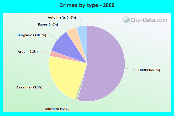 Crimes by type - 2009