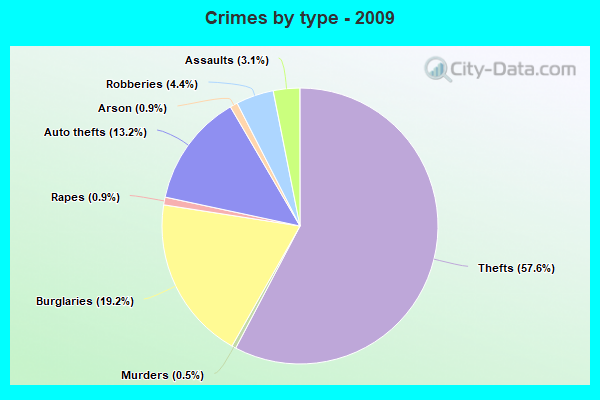 Crimes by type - 2009