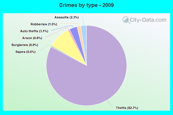 Crimes by type - 2009