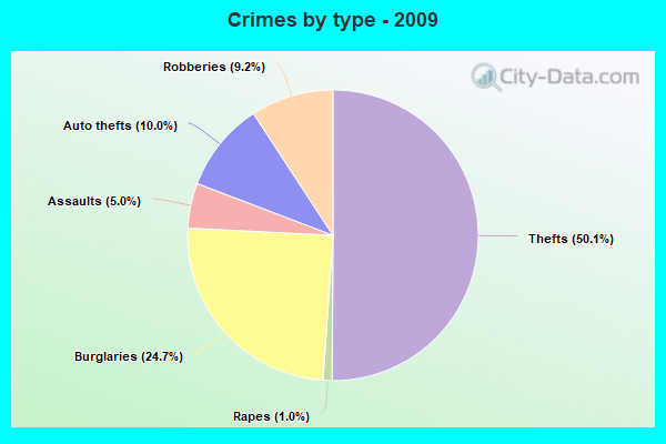 Crimes by type - 2009