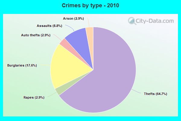 Crimes by type - 2010