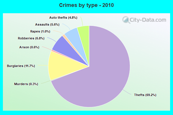 Crimes by type - 2010