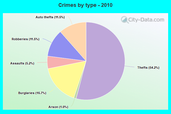 Crimes by type - 2010