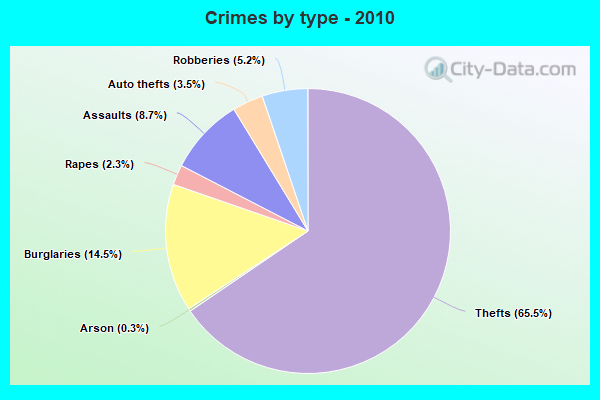 Crimes by type - 2010