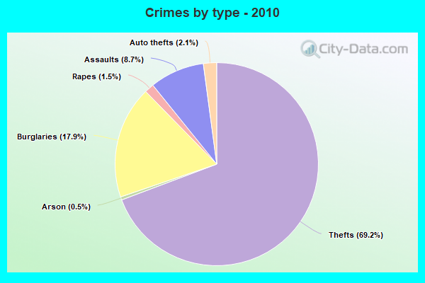 Crimes by type - 2010