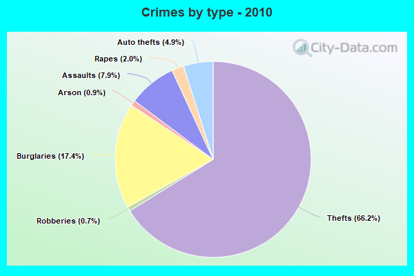 Crimes by type - 2010