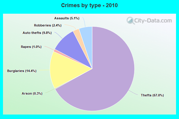 Crimes by type - 2010