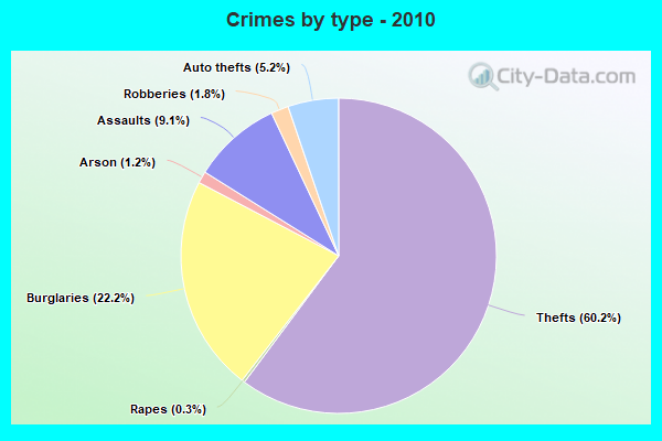 Crimes by type - 2010