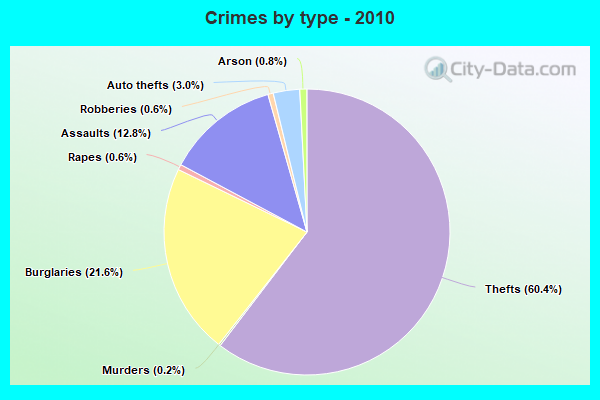 Crimes by type - 2010