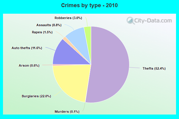 Crimes by type - 2010