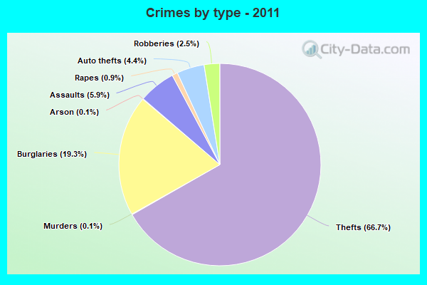 Crimes by type - 2011