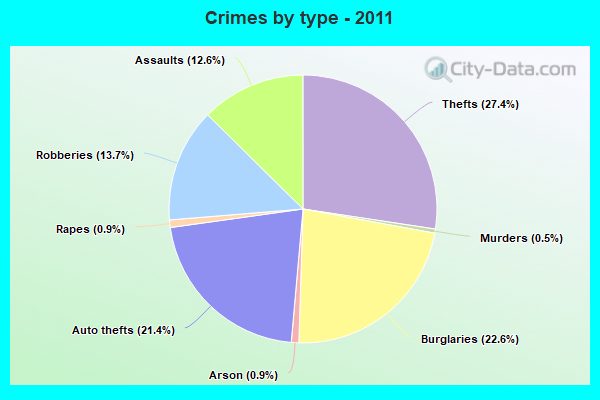 Crimes by type - 2011