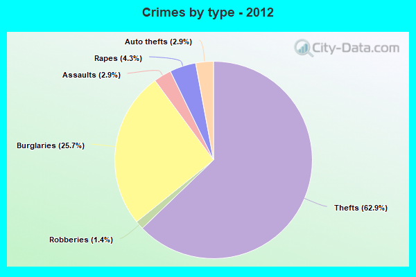 Crimes by type - 2012