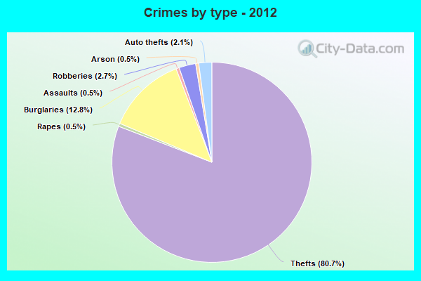 Crimes by type - 2012