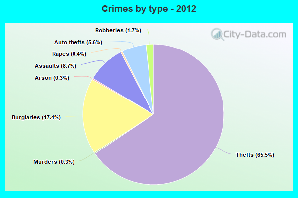 Crimes By Type 2012 Anderson SC 