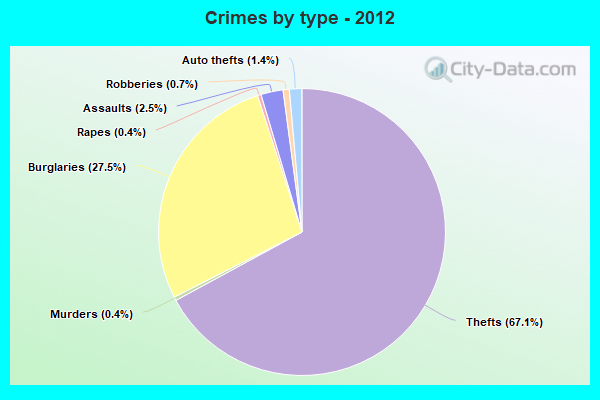 Crimes by type - 2012