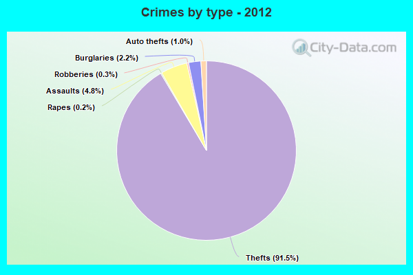 Crimes by type - 2012