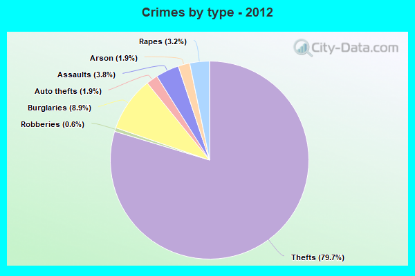 Crimes by type - 2012