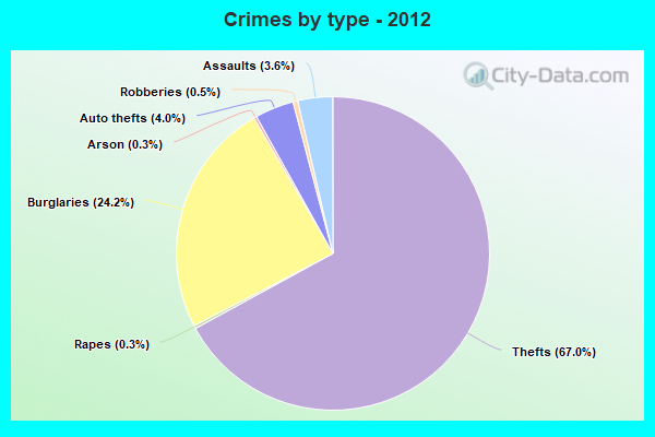 Crimes by type - 2012