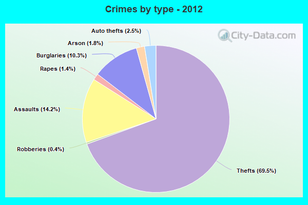 Crimes by type - 2012