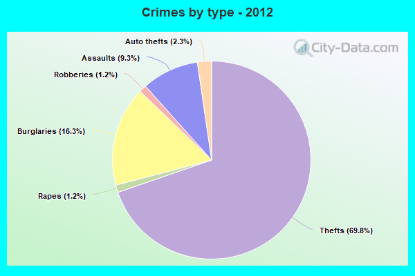 Crimes by type - 2012