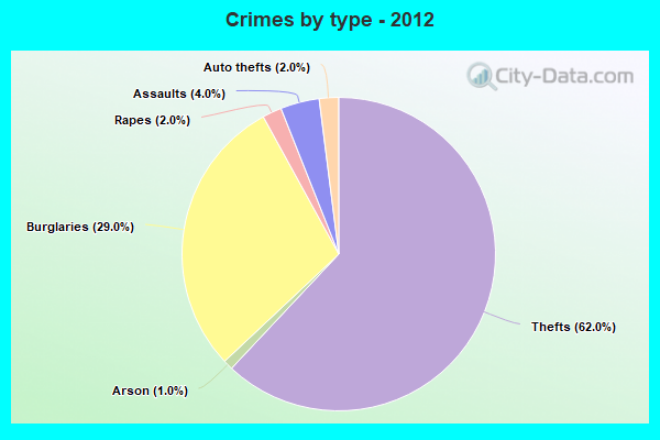 Crimes by type - 2012