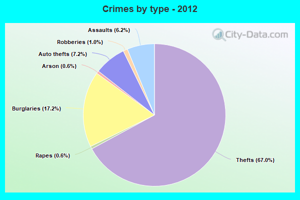 Crimes by type - 2012