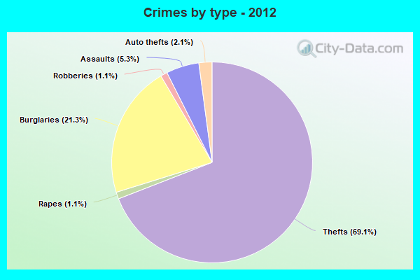 Crimes by type - 2012