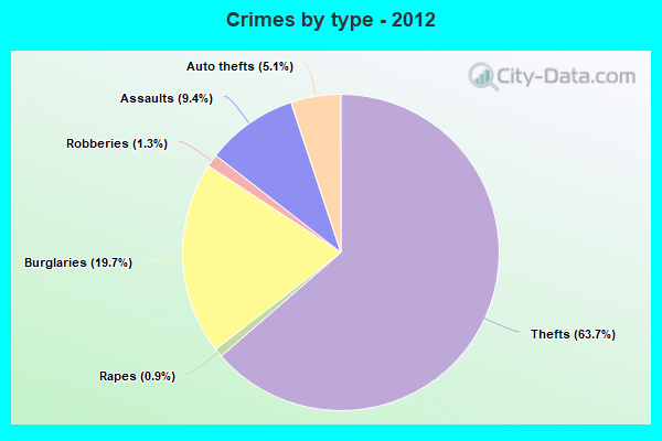 Crimes by type - 2012