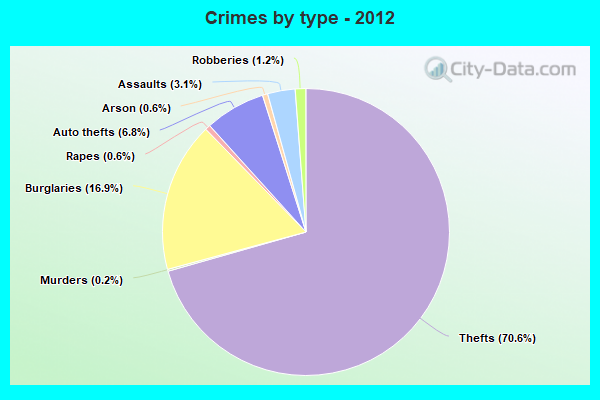 Crimes by type - 2012