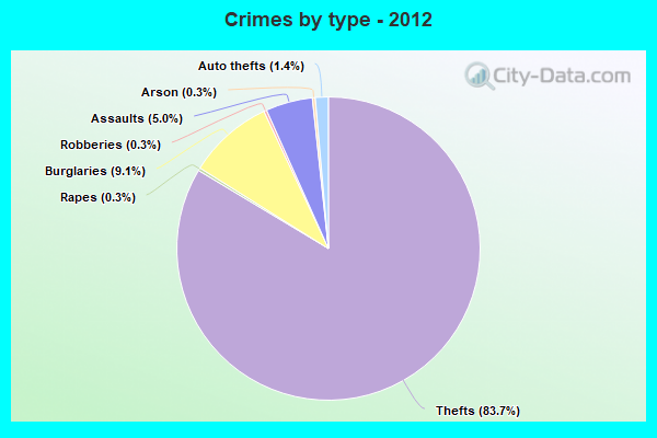 Crimes by type - 2012