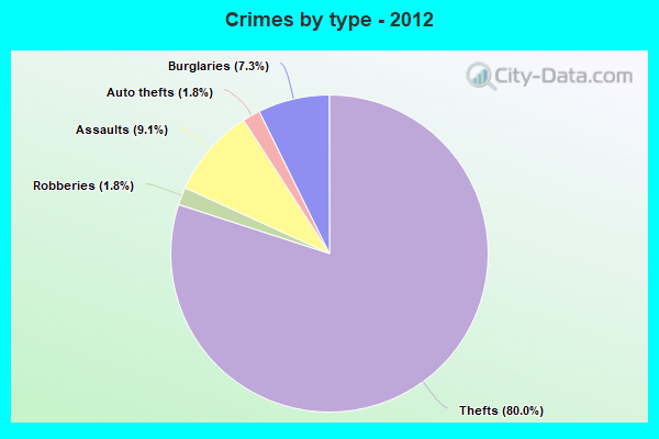 Crimes by type - 2012