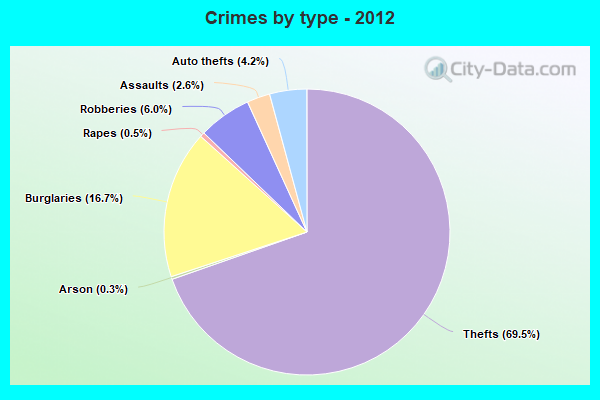 Crimes by type - 2012