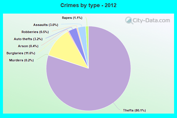 Crimes by type - 2012