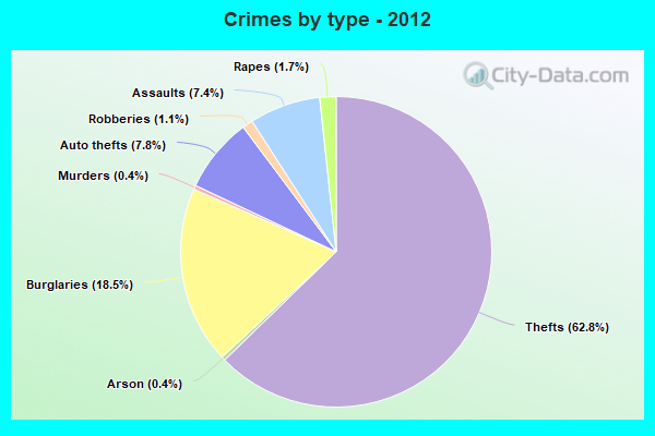 Crimes by type - 2012