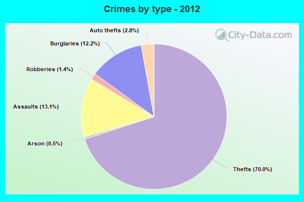 Crimes by type - 2012