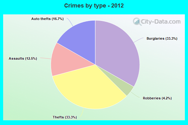 Crimes by type - 2012