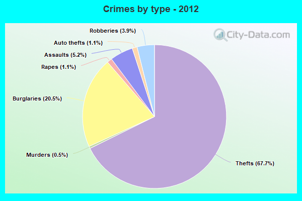 Crimes by type - 2012