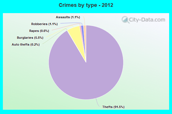 Crimes by type - 2012