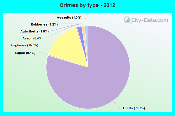 Crimes by type - 2012