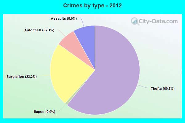 Crimes by type - 2012