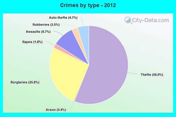 Crimes by type - 2012