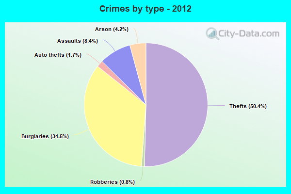 Crimes by type - 2012