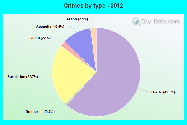 Crimes by type - 2012