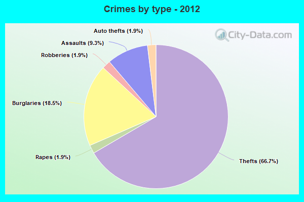 Crimes by type - 2012