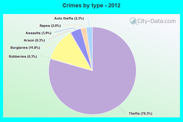 Crimes by type - 2012