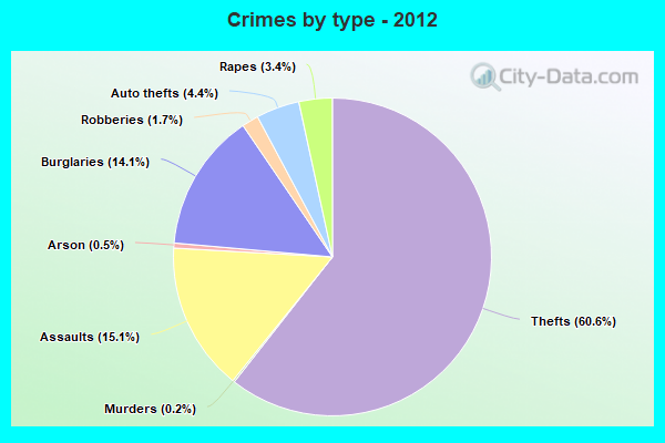 Crimes by type - 2012